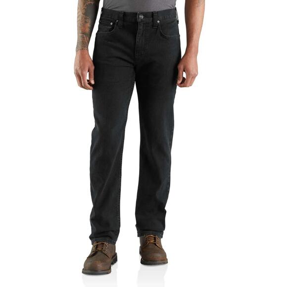 Carhartt Men’s Rugged‎ Flex® Stretch Straight Relaxed Fit Jeans Size 36x30 Black - Picture 1 of 6